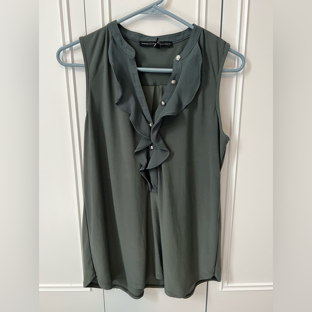 Olive sleeveless top